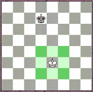 movimento inicial do peão em um jogo de xadrez com peças de